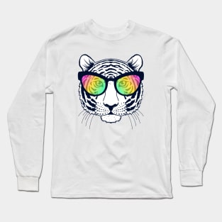 Tiger with sunglasses Long Sleeve T-Shirt